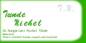 tunde michel business card